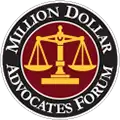 Imagen del prestigioso premio Million Dollar Advocates Forum, reconociendo los excepcionales logros legales de Kevin R. Hansen, Abogado de Lesiones Personales en Las Vegas