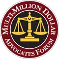 Imagen de la estimada Multi-Million Dollar Advocates Forum premio, en honor a los logros legales excepcionales de Kevin R. Hansen como un abogado de lesiones personales en Las Vegas