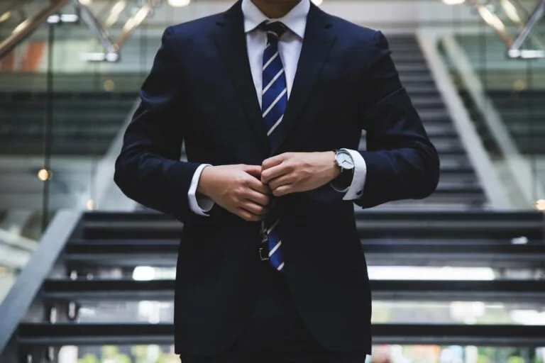 Skilled lawyer in suit