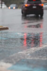 wet slippery roadways cause accidents especially for Motorcycle accidents