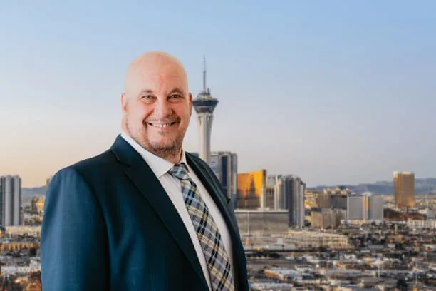 Las Vegas Personal Injury Attorney Kevin R. Hansen with city of Las Vegas background