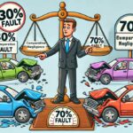 Illustrated graphic showing visual representation of Nevada Comparative Negligence law