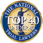 Top 40 under 40 trial lawyers award by National Trial Lawyers association for Las Vegas Personal injury lawyer Amanda A Harmon