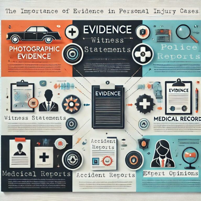 Infographic Illustrating the importance of evidence in a Personal Injury Case