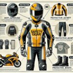 Protective gear common in street driven motorcycle equipment