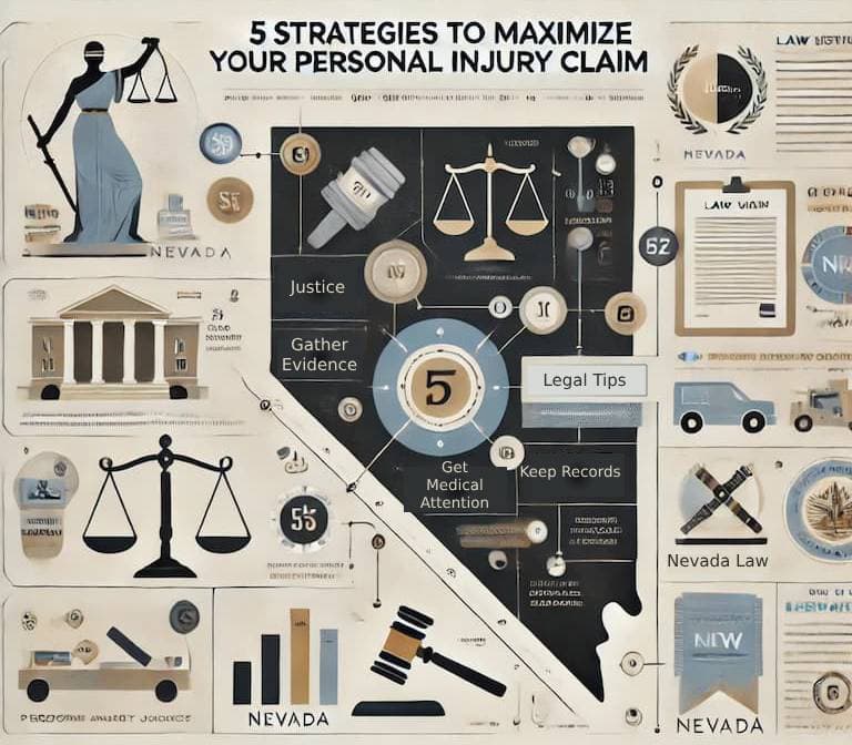 five strategies to maximize a personal injury claim infographic