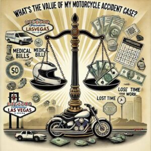 Value of a motorcycle accident settlement infograph illustration