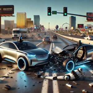 autonomous vehicle accident on Las Vegas Strip requiring legal representation by an autonomous vehicle accident attorney