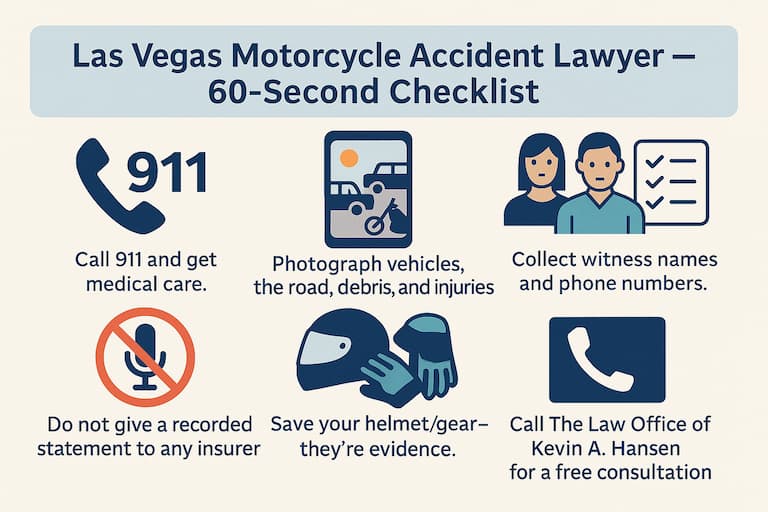 what to do after a motorcycle accident checklist