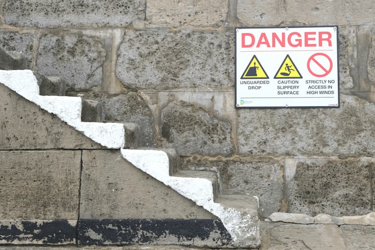Uneven flooring slip and fall hazard